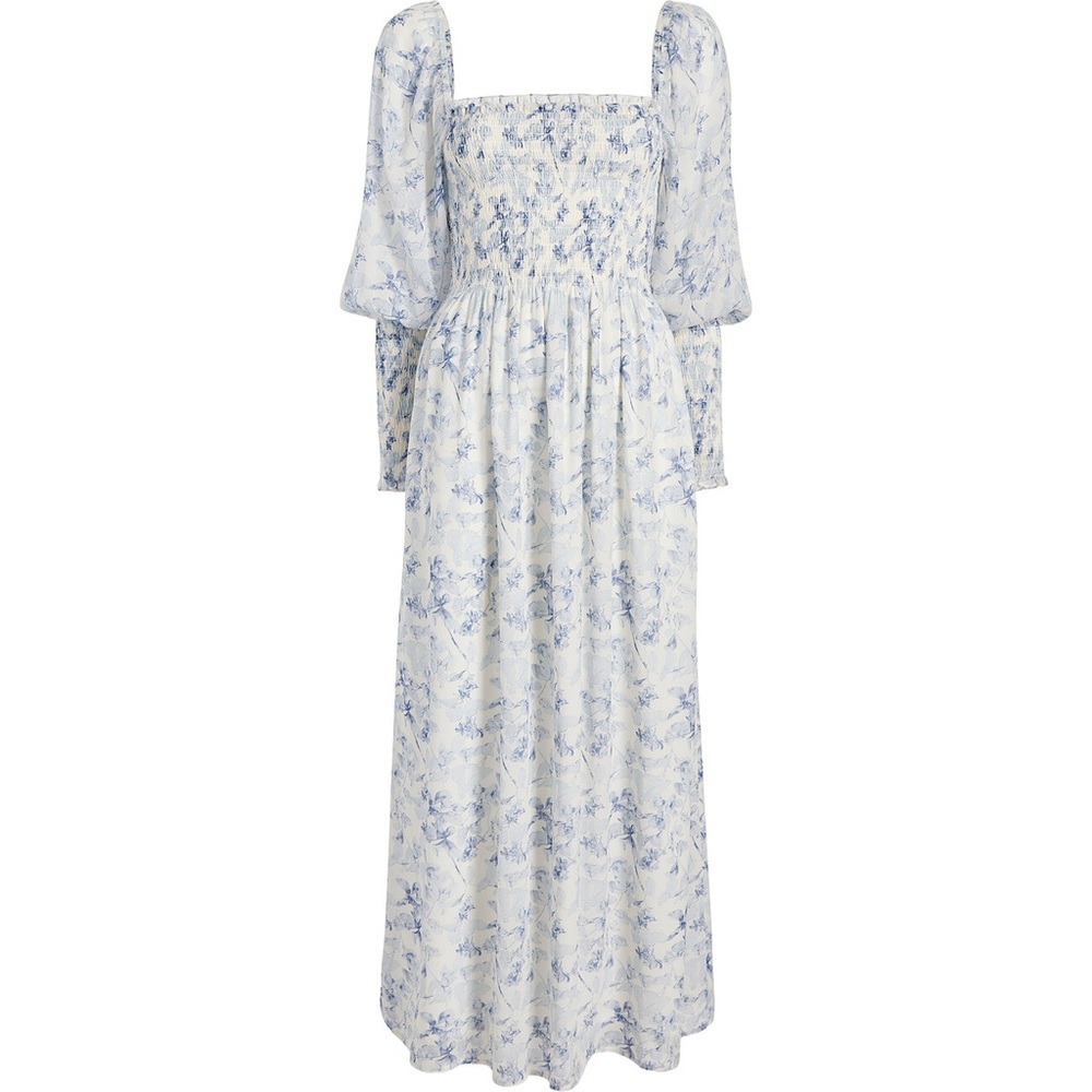 Hill House Grace Georgette Pressed Flowers Maxi Nap Dress